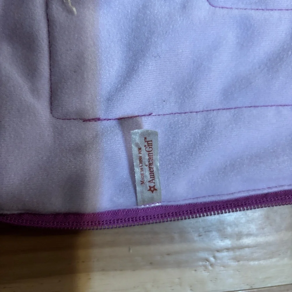 American Girl Doll Purple Floral Sleeping Bag